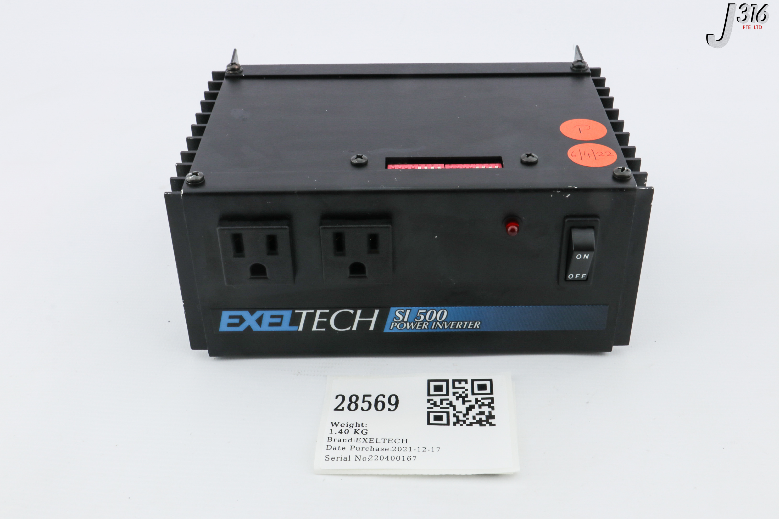 28569 EXELTECH POWER INVERTER, SI-0500-120-115-064-X-S-0-Z73 SI